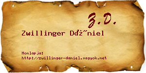 Zwillinger Dániel névjegykártya